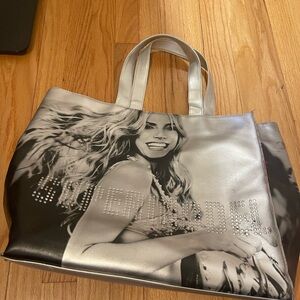 Victoria's Secret Silver and Black Tote